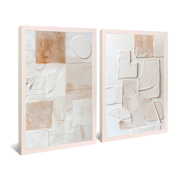 Quadro decorativo texturas Beges